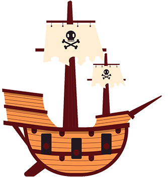 Pirate Ship Boat Decal #26 - Boat Life