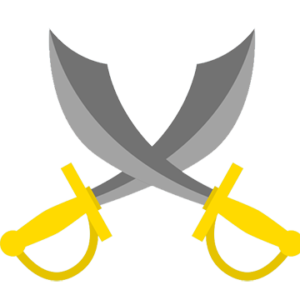 Pirate Cross Sword Boat Decal #30