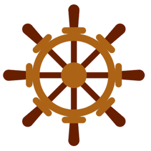Ship Steering Wheel Boat Decal #34