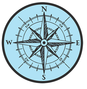Compass Blue Boat Decal #37