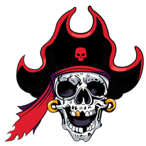 Pirate Skeleton Head Boat Decal #39