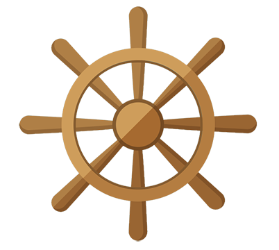 Ship Steering Wheel Boat Decal #44
