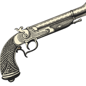 Pirate Pistol Boat Decal #49