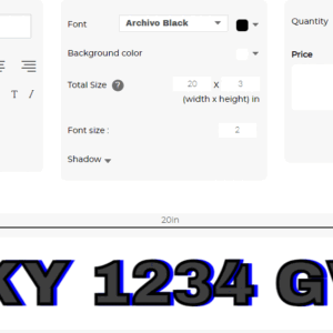 Boat Registration Number Design