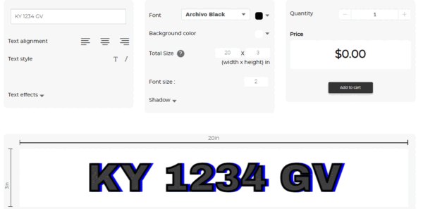 Boat Registration Number Design