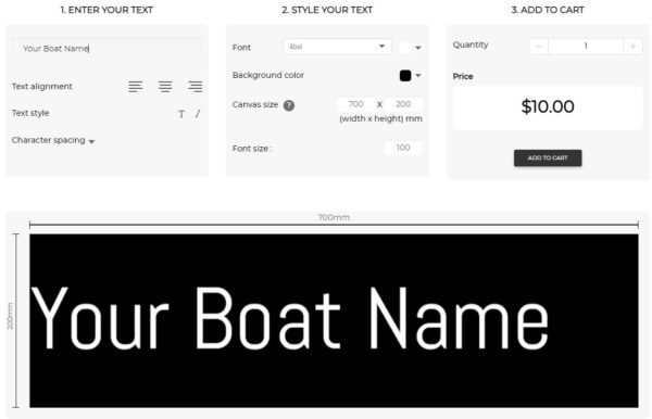 Boat Name Lettering