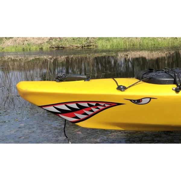 Pair of Shark Teeth Mouth Reflective Decals - Image 2