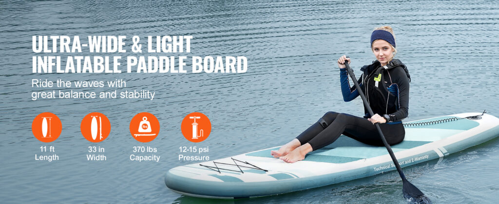 Inflatable Stand Up Paddle Board 11' Sup Surf Board with Paddle Accessory